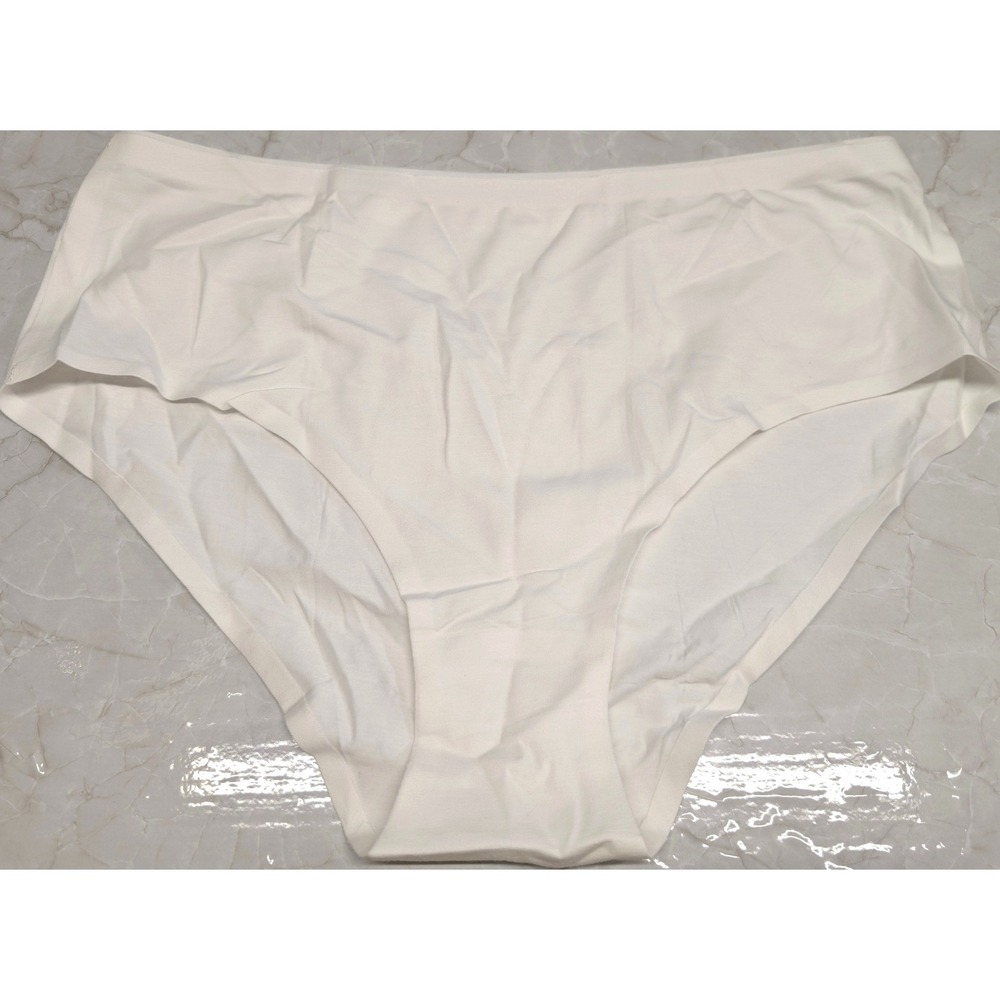 New Cotton Blend Hipster Panties Plus Size XL‎ Off White Seamless Laser Cut Edge